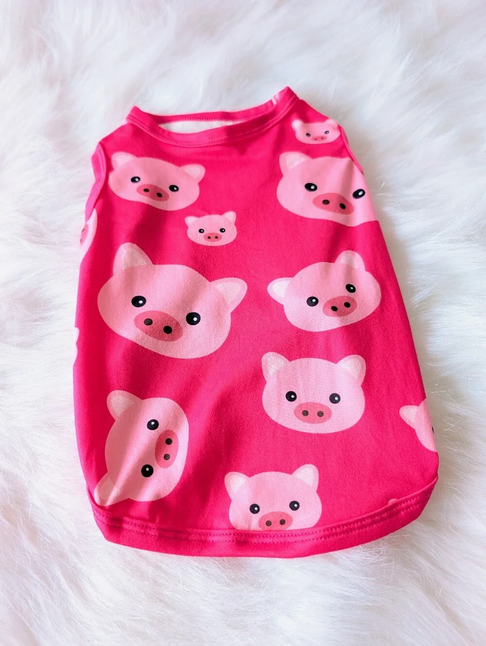 Cutebone Dog Tee, Pigs, New, Medium, Pink Multi-Color